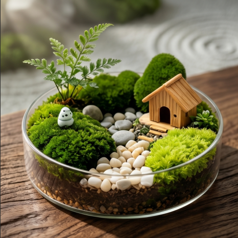 Cottage Garden Glass Terrarium