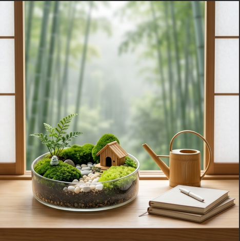 Cottage Garden Glass Terrarium