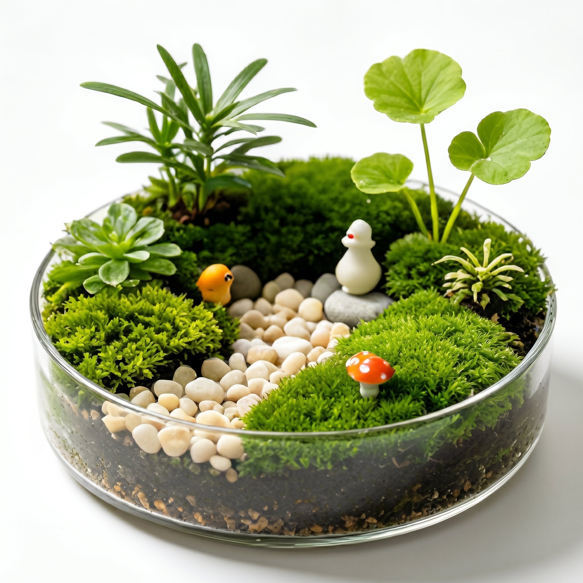 Mushroom Garden Glass Terrarium