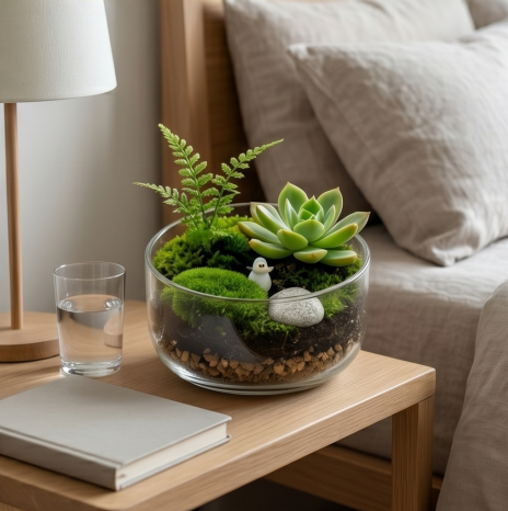 Succulent Moss Garden Terrarium