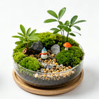 Serene Penguin Miniature Garden
