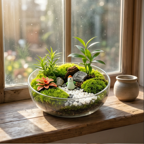 Zen Garden Glass Terrarium