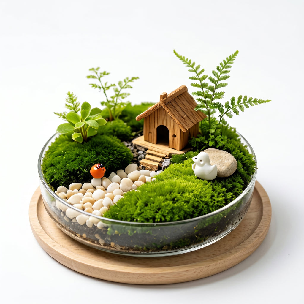 Cottage Hideaway Glass Terrarium