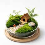 Cottage Hideaway Glass Terrarium