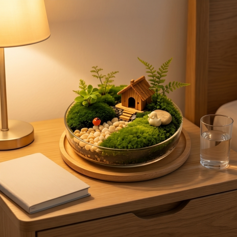 Cottage Hideaway Glass Terrarium