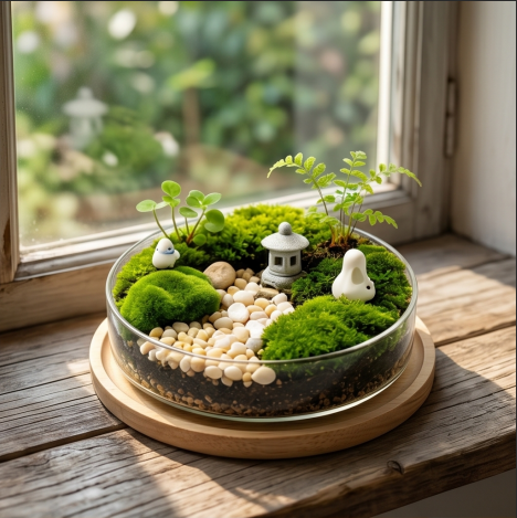 Zen Sanctuary Glass Terrarium